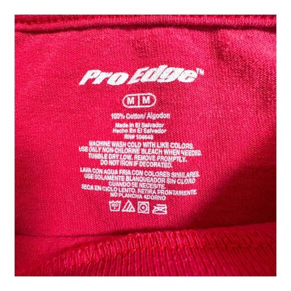 Ohio State Buckeyes Pro Edge T-Shirt M Red Cotton Mens Tee Football Basketball - Picture 5 of 5